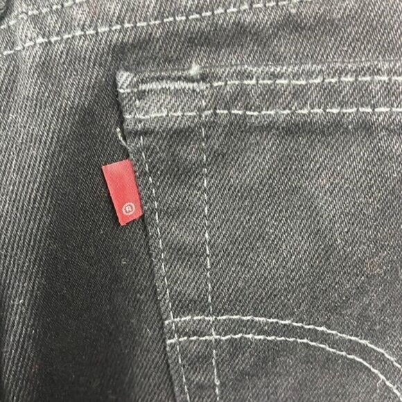 Levi's Black 512 Classic Slim Straight Leg High-Rise Red Tab Rigid Cotton 13L - Picture 7 of 14